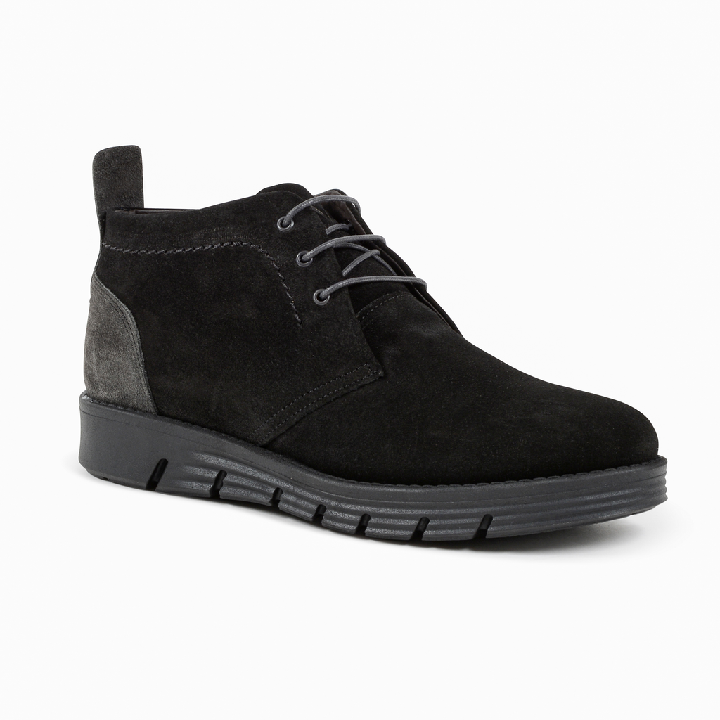 Stivaletto Uomo 19V69 Italia Nero Grigio 930 CAMOSCIO NERO GRIGIO