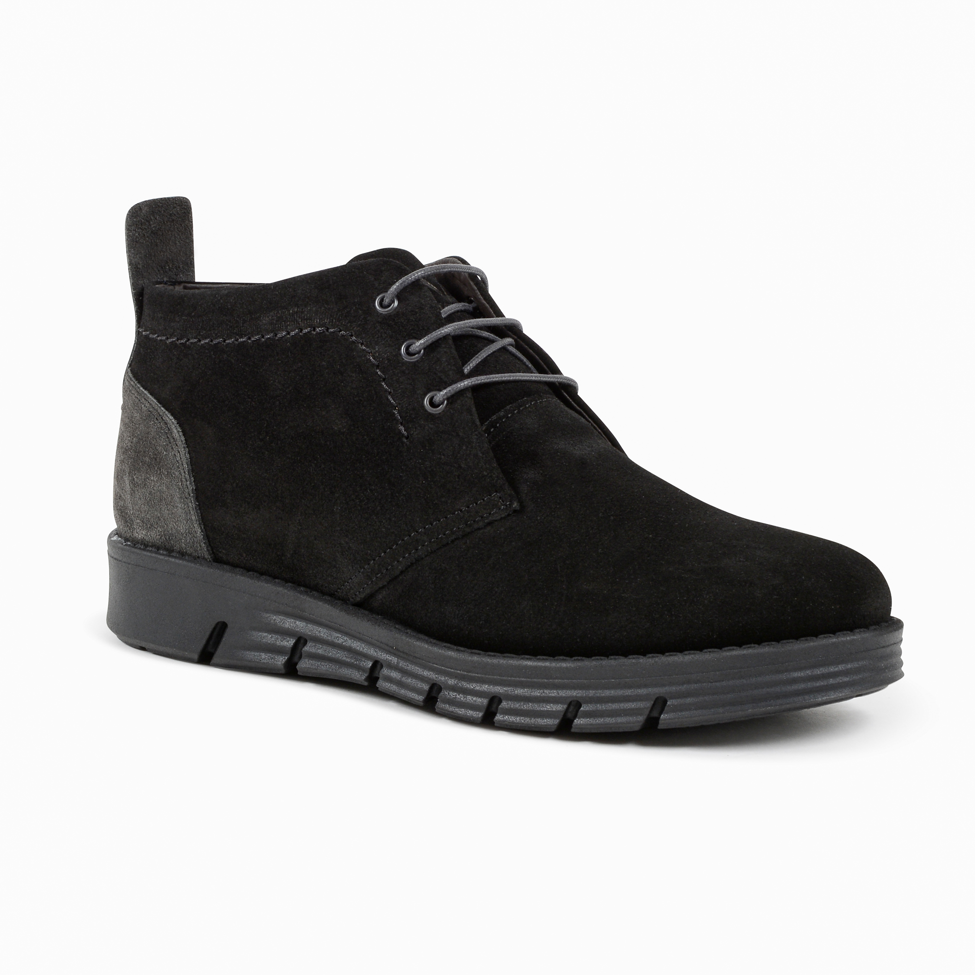 Stivaletto Uomo 19V69 Italia Nero Grigio 930 CAMOSCIO NERO GRIGIO