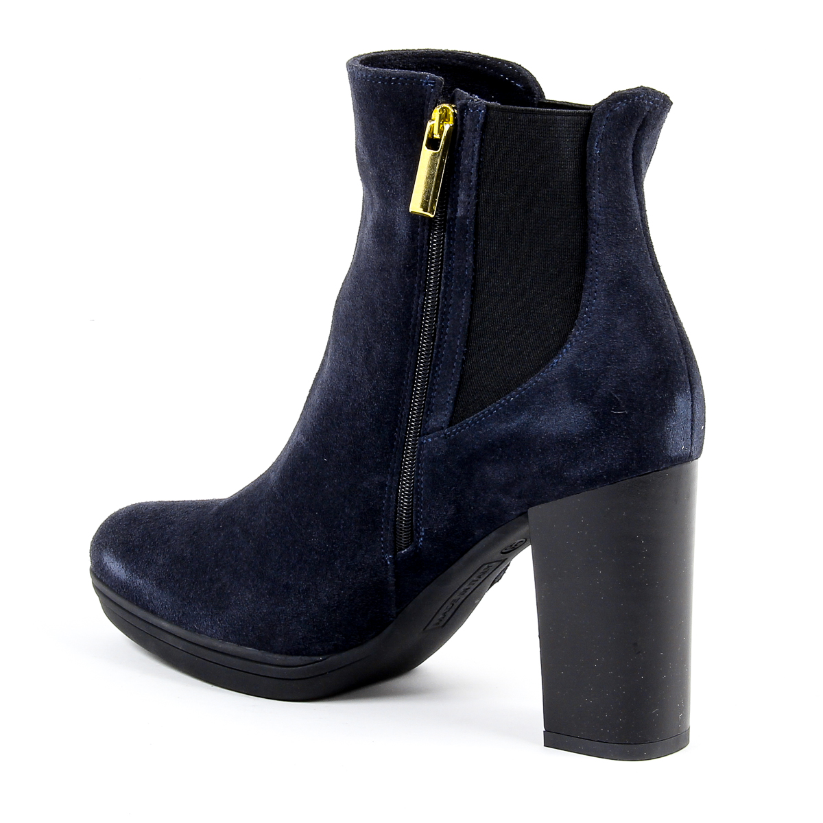 V 1969 Italia Stivaletto con tacco da donna blu MADELYN