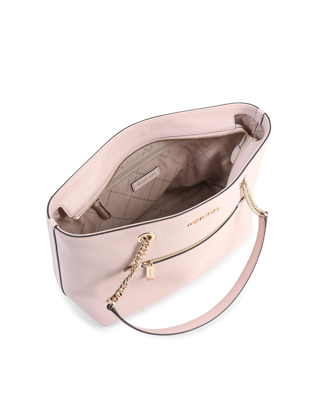 Borsa tote con catena e cerniera frontale di medie dimensioni Michael Kors 35F2GTTT2L POWDER BLUSH