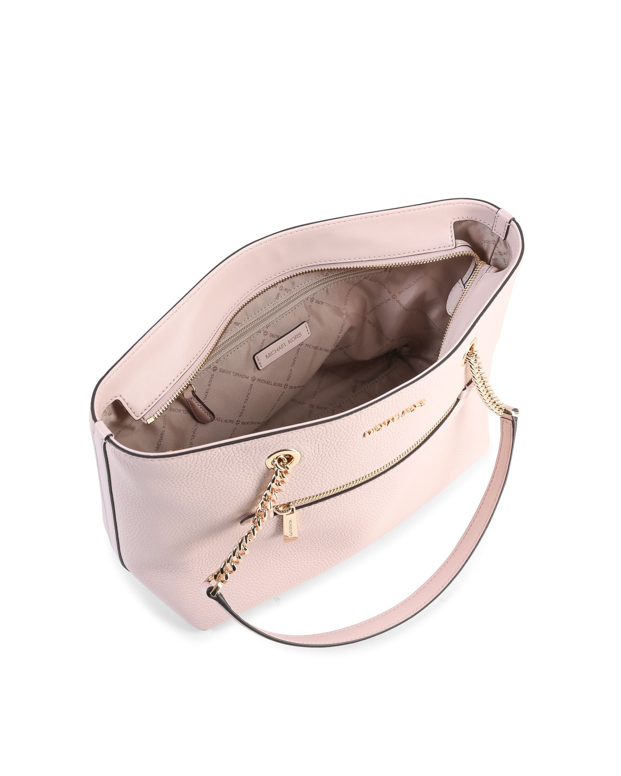 Borsa tote con catena e cerniera frontale di medie dimensioni Michael Kors 35F2GTTT2L POWDER BLUSH