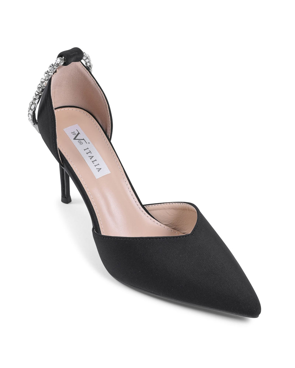 19V69 Italia Scarpe da donna con cinturino alla caviglia nere F2929 NERO