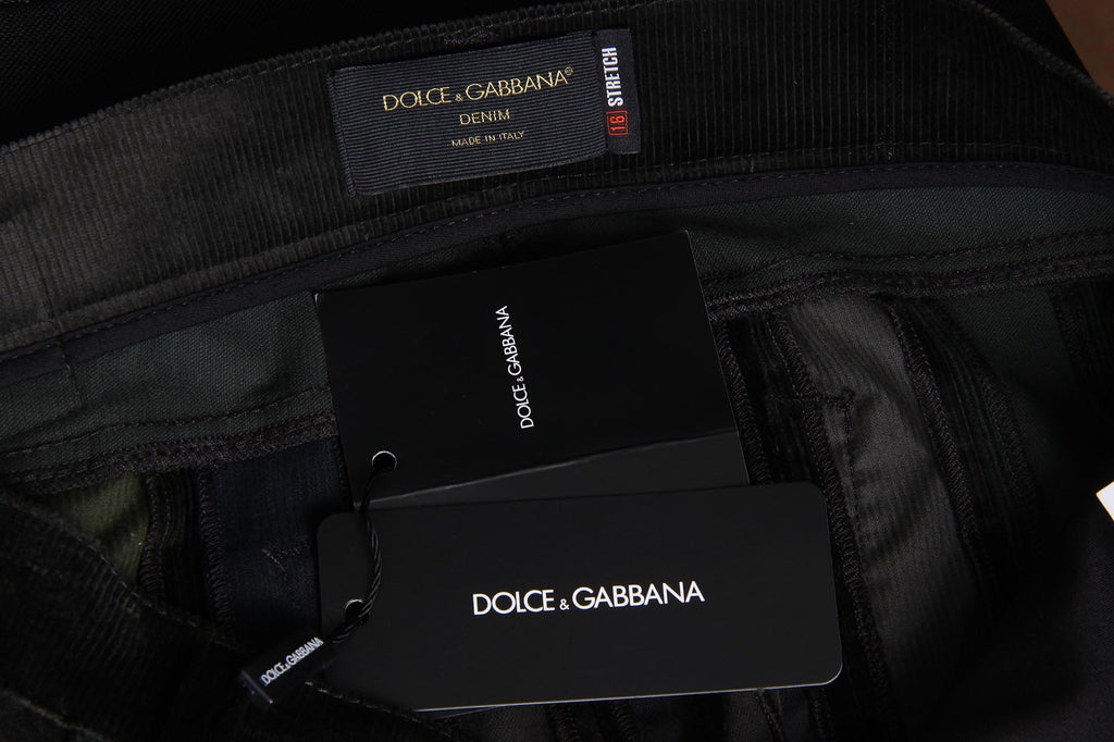 Pantaloni da uomo Dolce & Gabbana Stretch 16 Patchwork in velluto misto G4P4CX G9V40 S9000