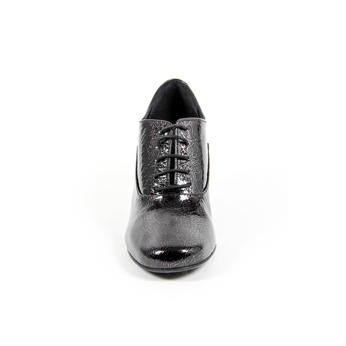 V 1969 Italia Scarpa Oxford con tacco da donna B2461 CRASH NERO