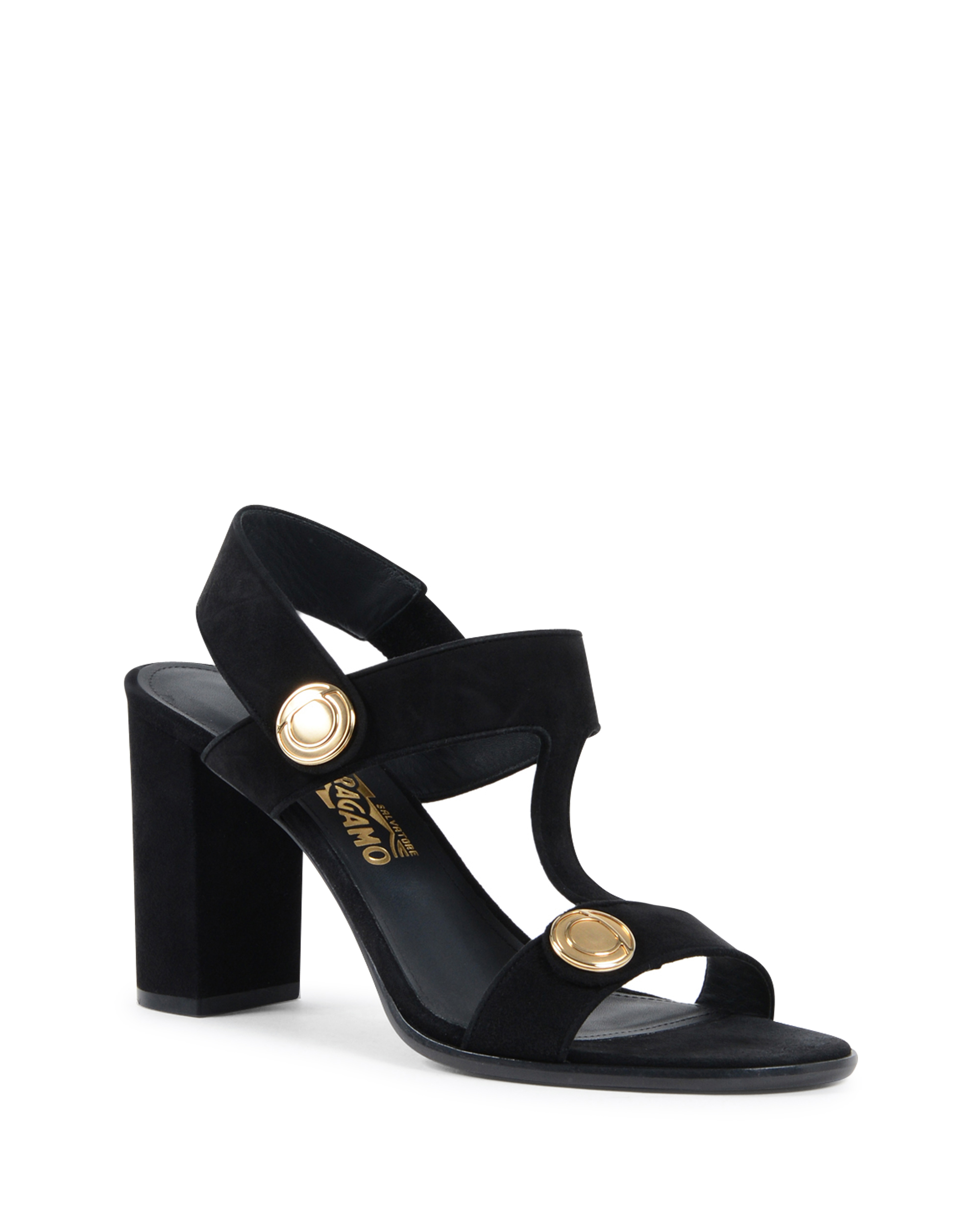 Sandalo da donna Salvatore Ferragamo Nero EDICT