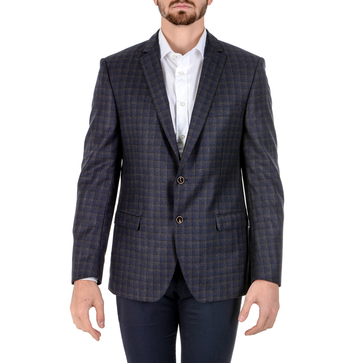 Giacca da uomo Giancarlo Sarto maniche lunghe blu scuro