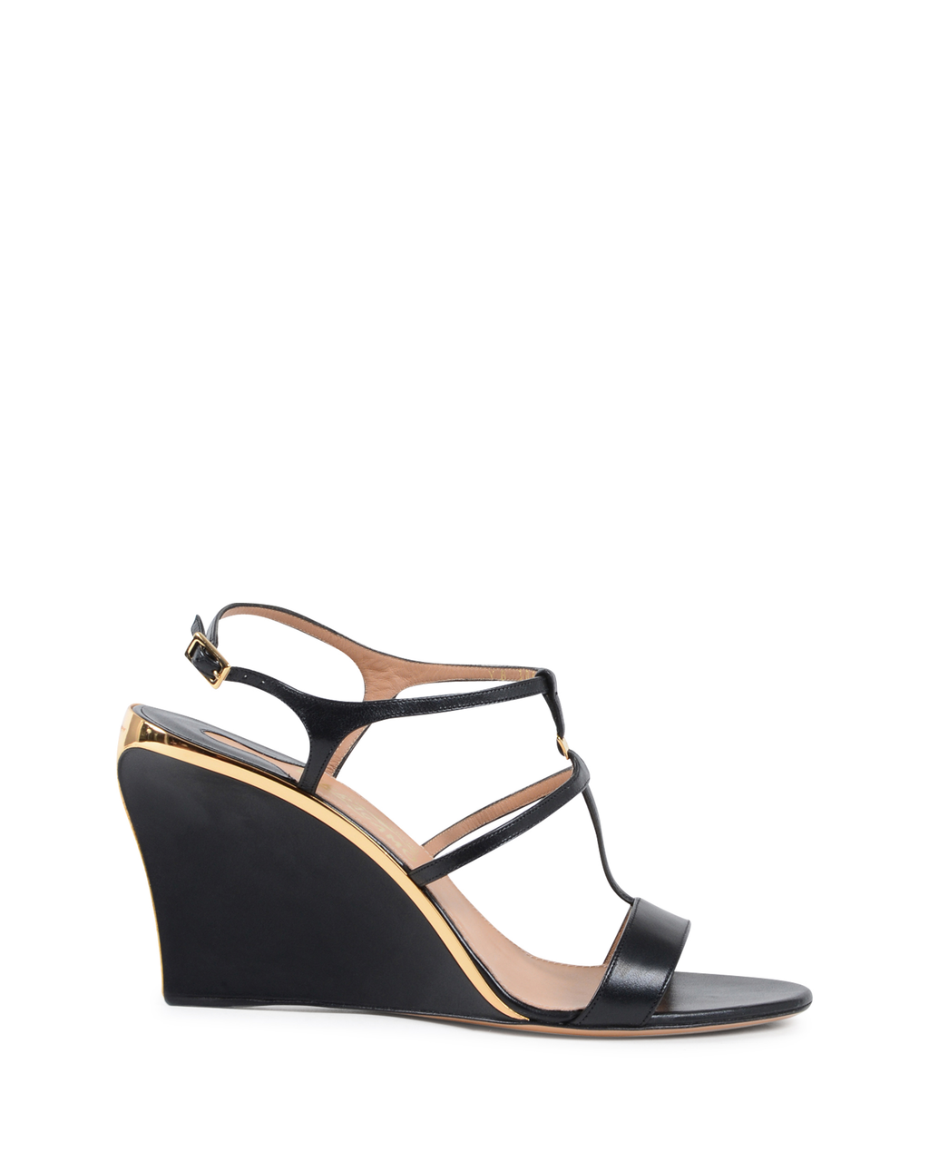 Sandalo con zeppa da donna Salvatore Ferragamo Nero PAKUNA
