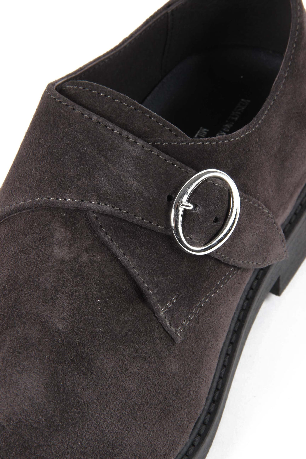 Scarpa da uomo Monk Strap V 1969 Italia V134 CAMOSCIO GRIGIO INVERNALE