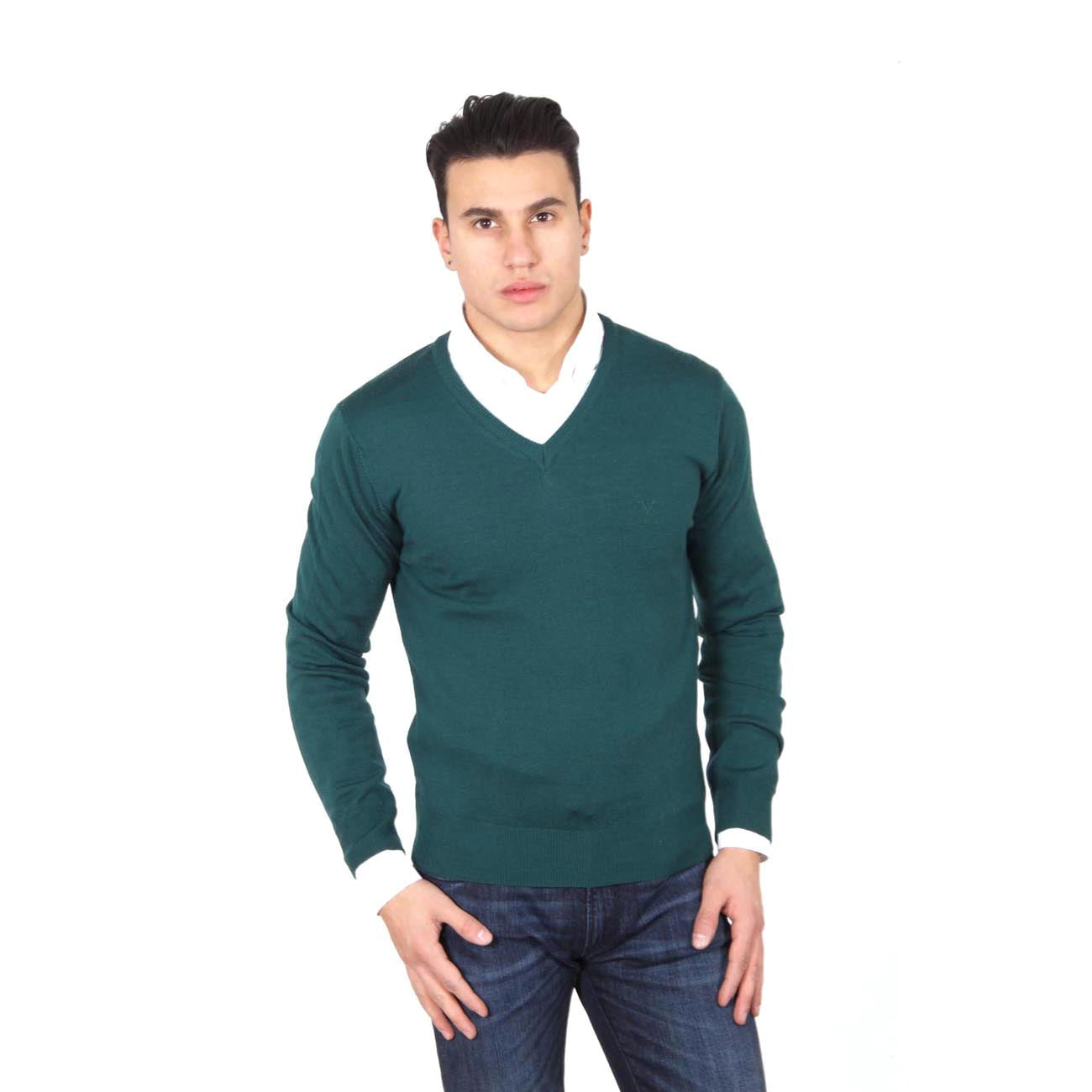 Maglione uomo scollo a V V 1969 Italia 9801 SCOLLO V VERDONE