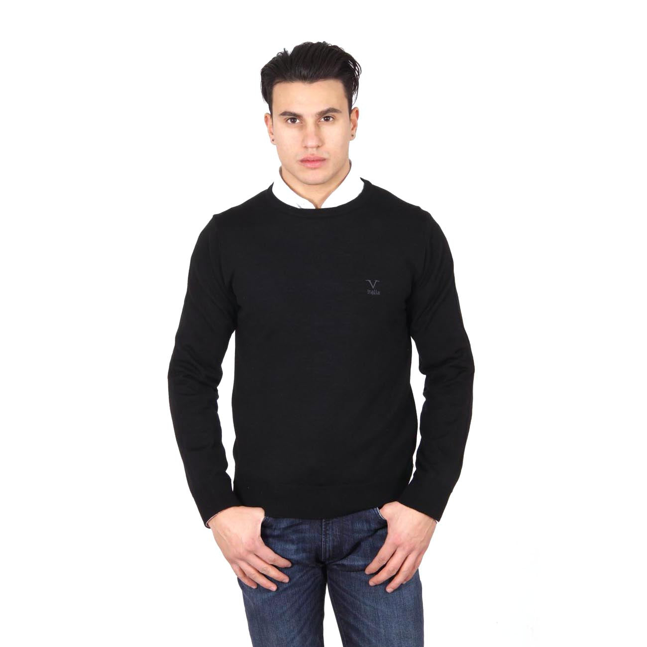 V 1969 Italia maglione girocollo uomo 9800 GIROCOLLO NERO