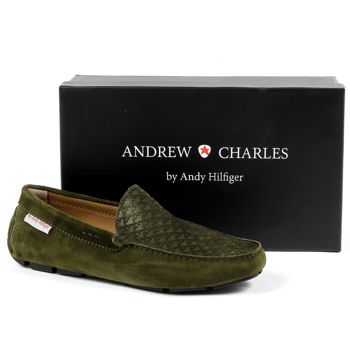 Mocassini da uomo Andrew Charles verdi TRON
