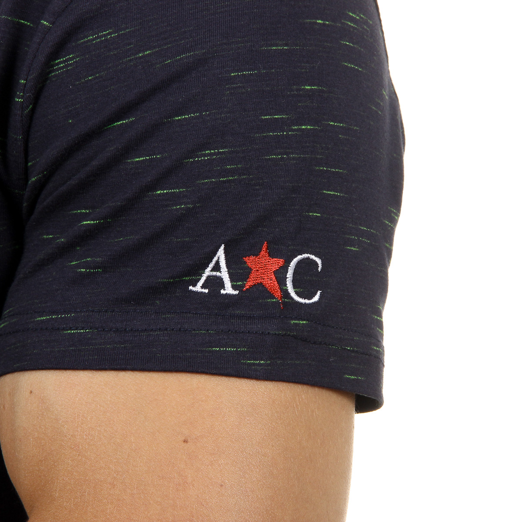 Andrew Charles T-shirt da uomo a maniche corte con scollo a V blu scuro AARON