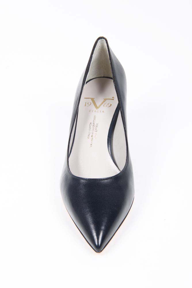 Décolleté da donna con tacco gattino V 1969 Italia 5534-LID55 PE ELIOS15BL CAPRETTO ELIOS BLU PRUSSI