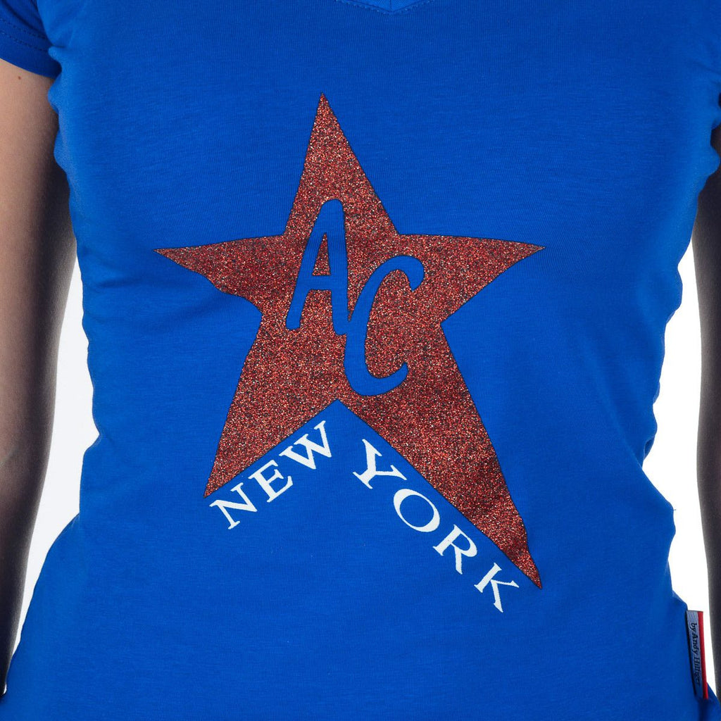Andrew Charles By Andy Hilfiger T-shirt da donna TS550 03 1002 TAPIWA BLUE S8