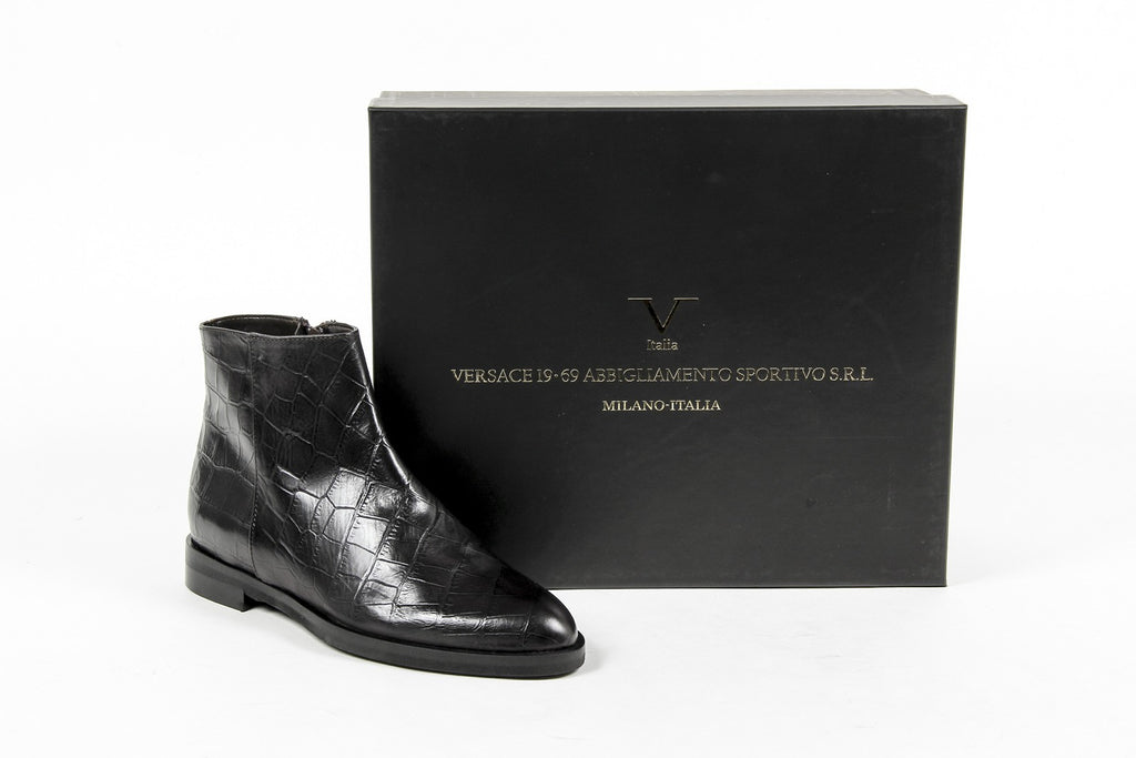 V 1969 Italia Womens Ankle Boot B1993 VIT. COCCO NERO
