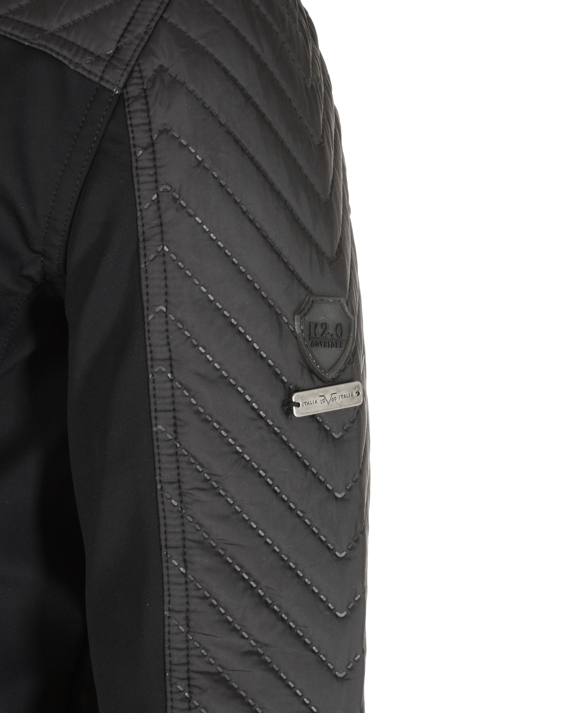 19V69 Italia Giacca da uomo nera NICOLAS BLACK
