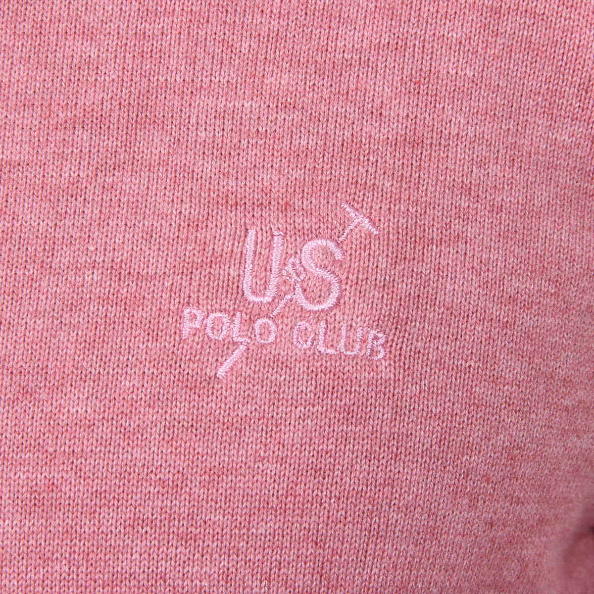 Maglione da uomo Ufford & Suffolk Polo Club a maniche lunghe con scollo rotondo PULLRUS100 ROSA