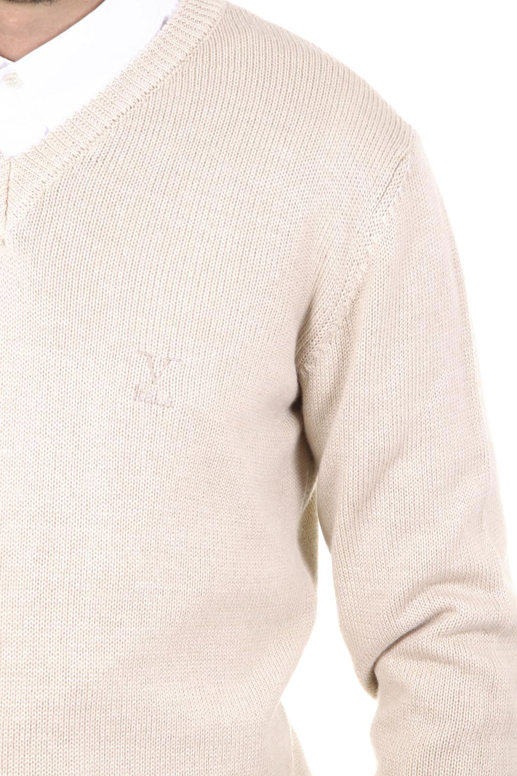 Maglione uomo scollo a V V 1969 Italia 9803 SCOLLO V SABBIA