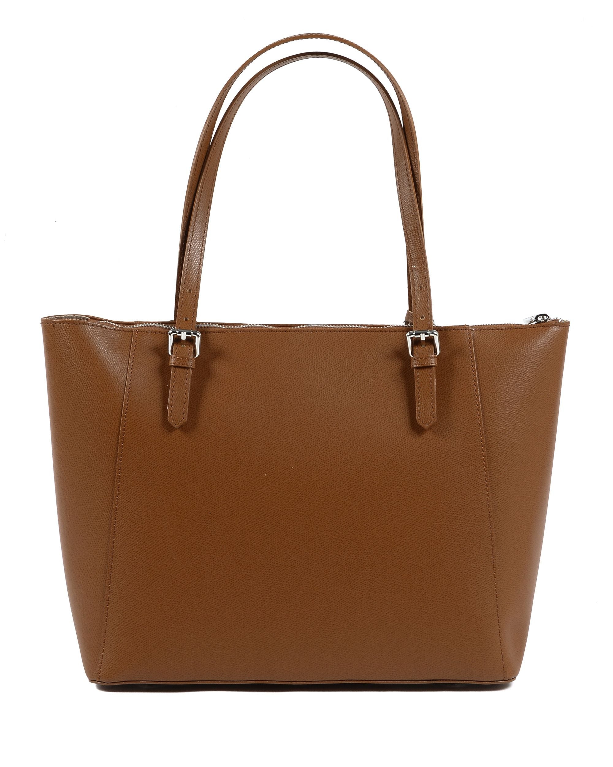 Borsa a spalla donna V Italia Marrone V09 PALMELLATO CUOIO