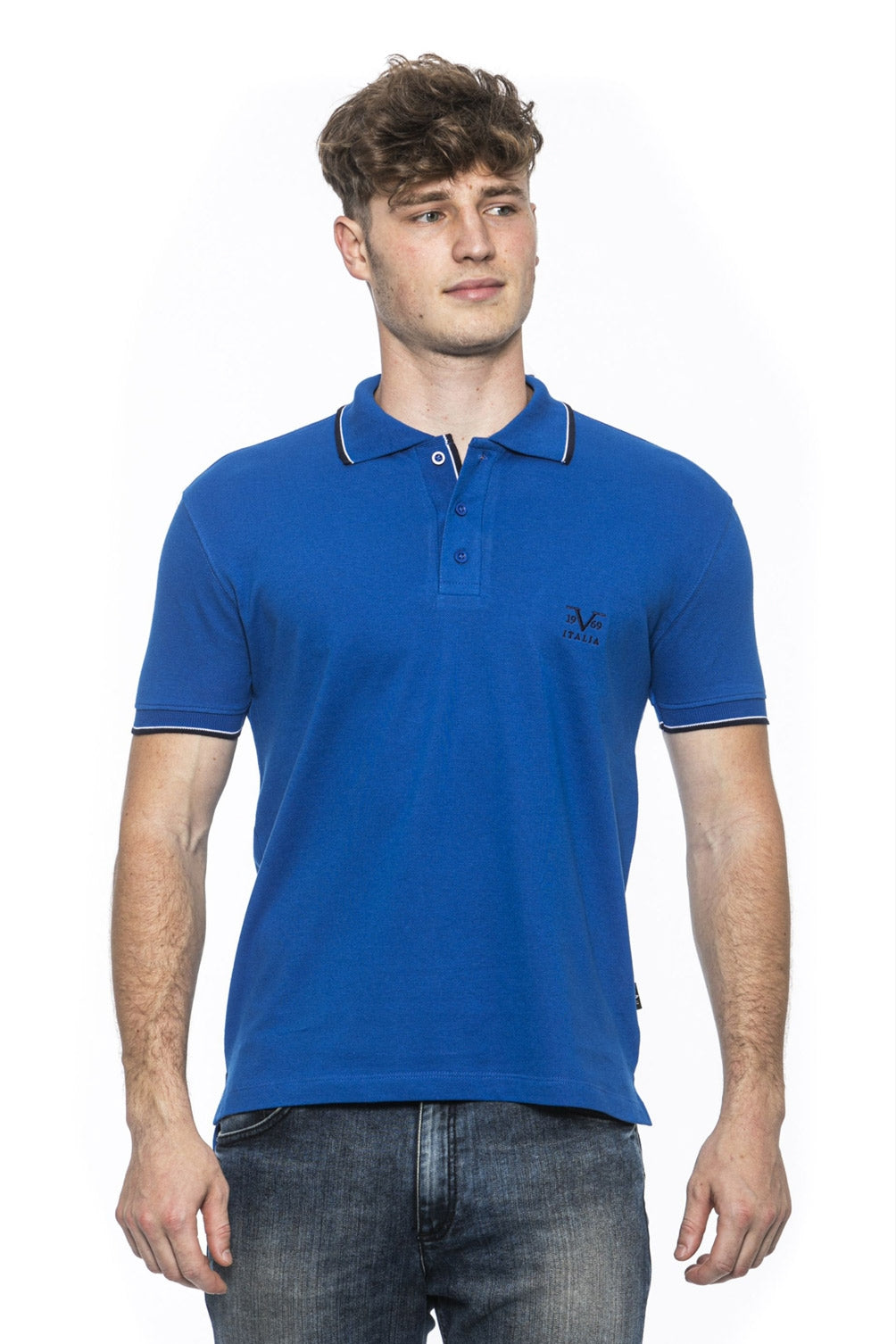 19V69 Italia Polo Uomo Blu COSTINA ROYAL BLUE