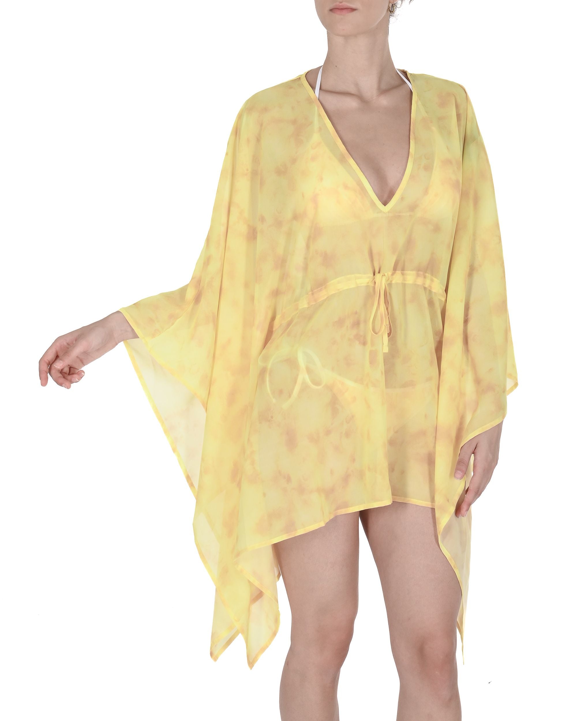 19V69 Italia Costume da bagno da donna in chiffon Caftano VSC1WCU06 POPCORN
