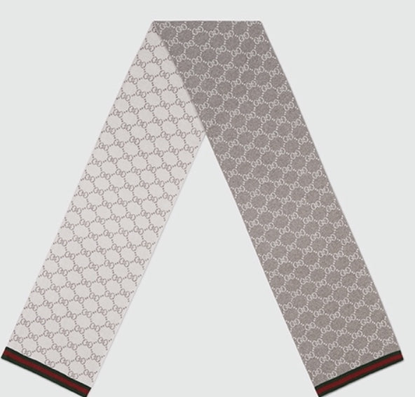 Gucci sciarpa uomo 23x180 marrone