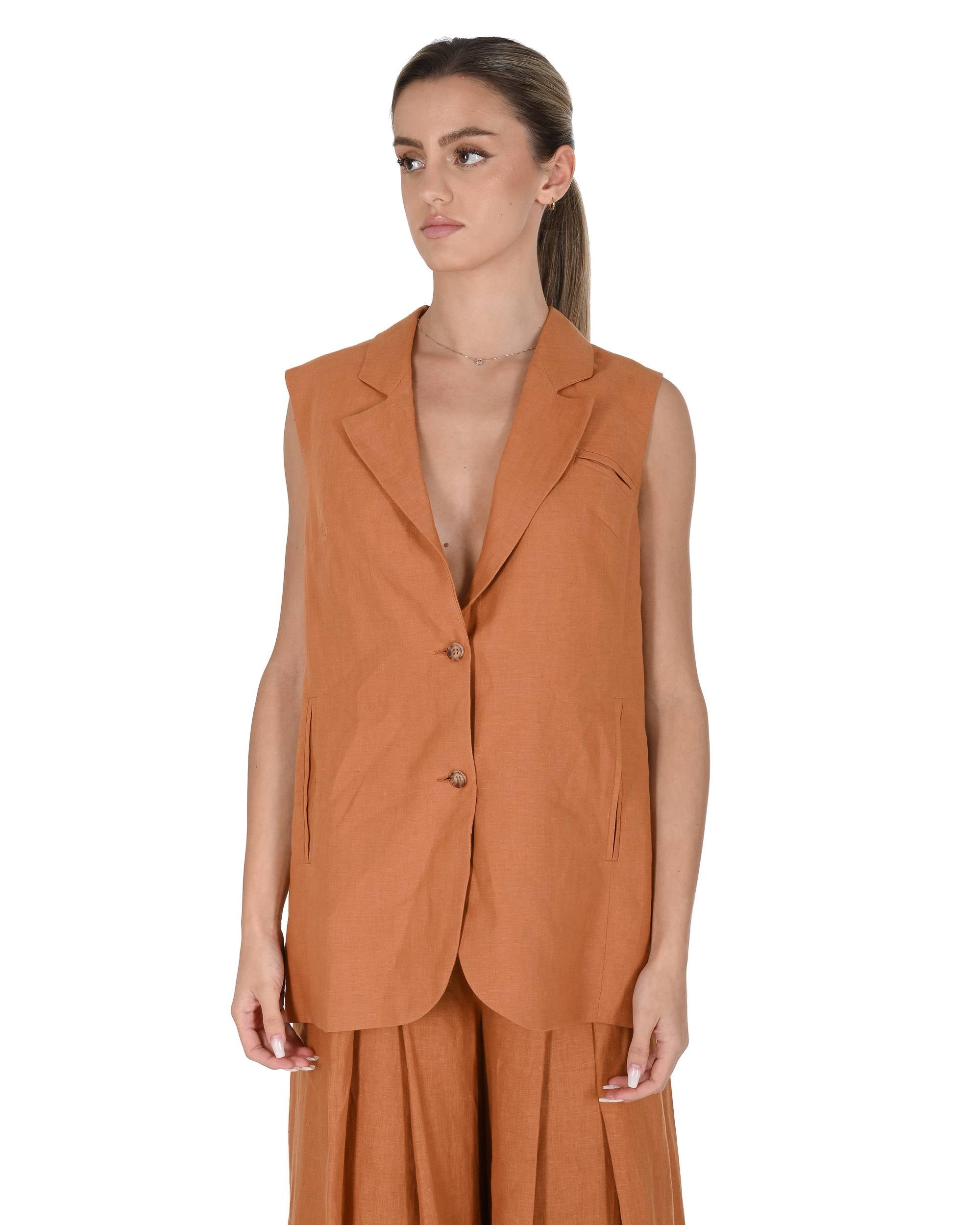 Gilet da donna Nevro CHORA LINEN VEST MA2