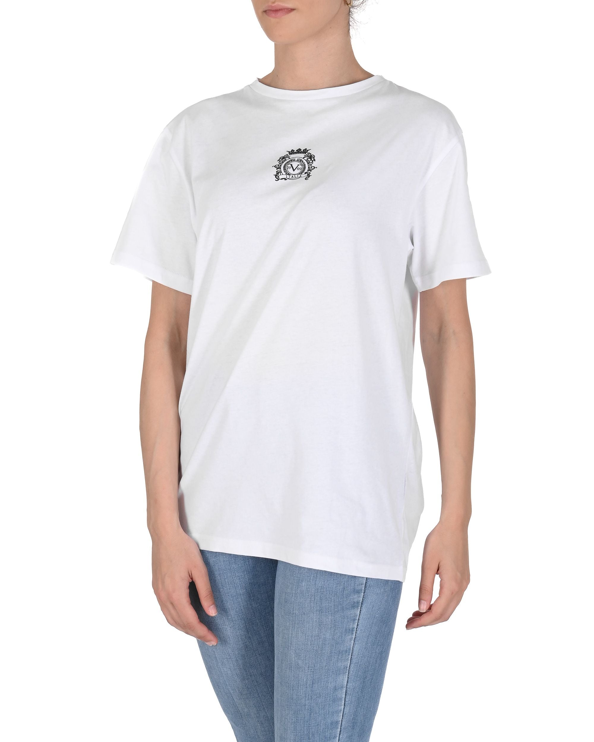 19V69 Italia T-shirt lunga da donna VSC1WTS02 BIANCO