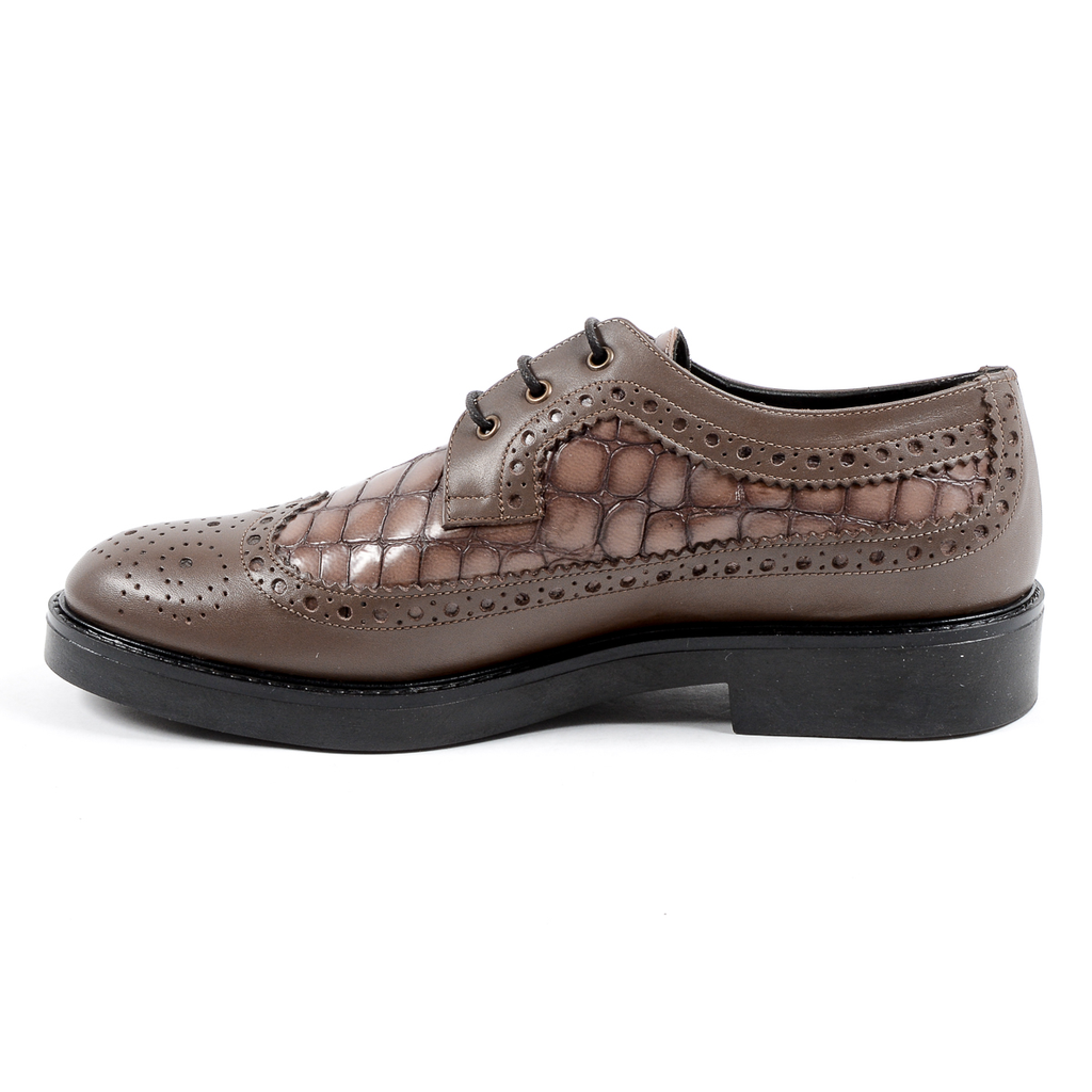 V 1969 Italia Womens Brogue Shoe Taupe TRENTO