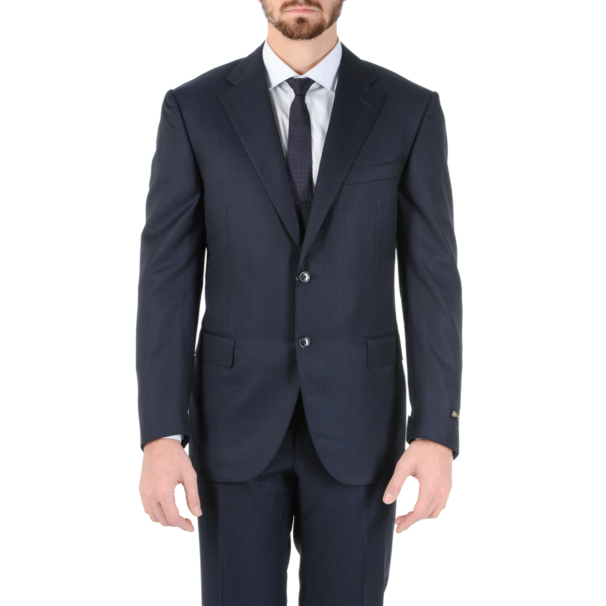 Corneliani Abito da uomo a maniche lunghe grigio scuro Super 120's
