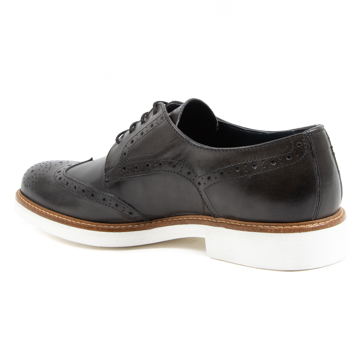 V 1969 Italia Scarpa Brogue da Uomo Grigio Scuro VINCENT
