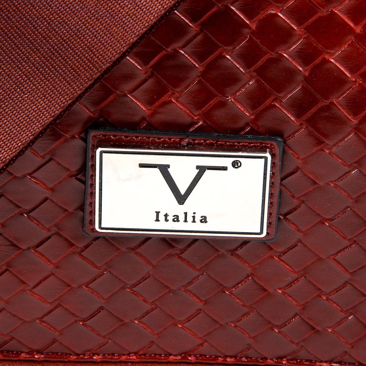 V 1969 Italia Borsa da uomo rosso scuro LEROY