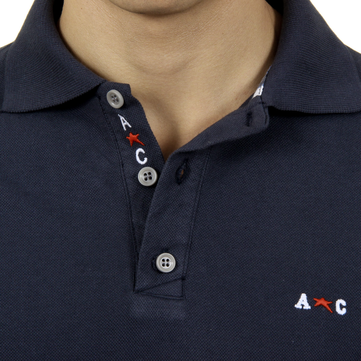 Andrew Charles Polo da uomo a maniche corte blu scuro SEFU