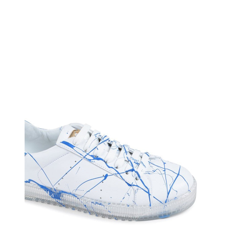 Sneaker Splatter - Bianco Azzurro