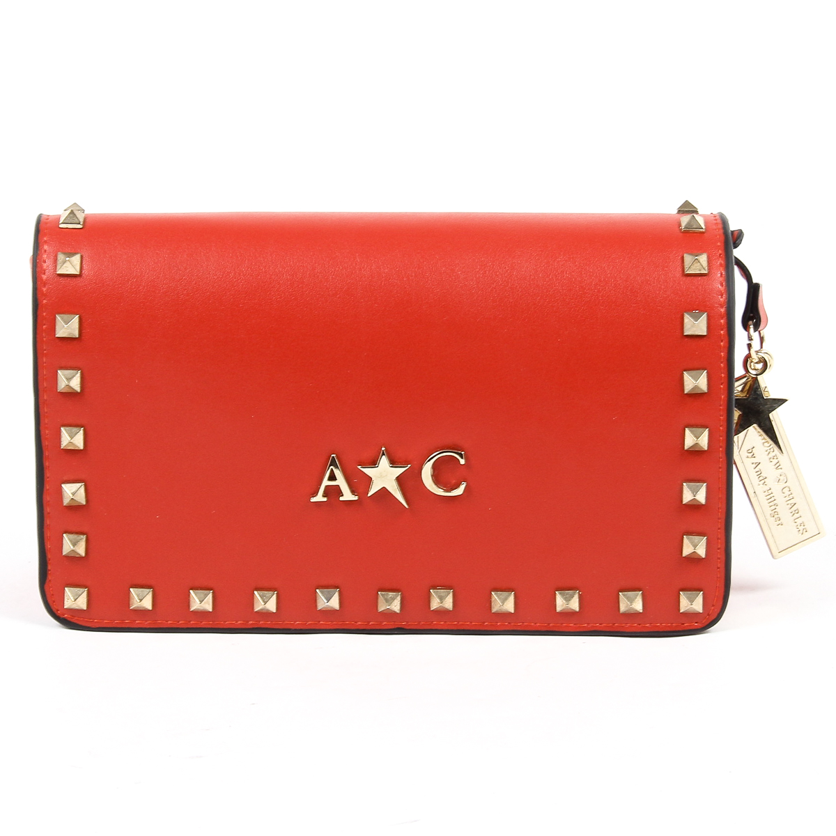 Borsa a mano da donna Andrew Charles rossa PAIGE