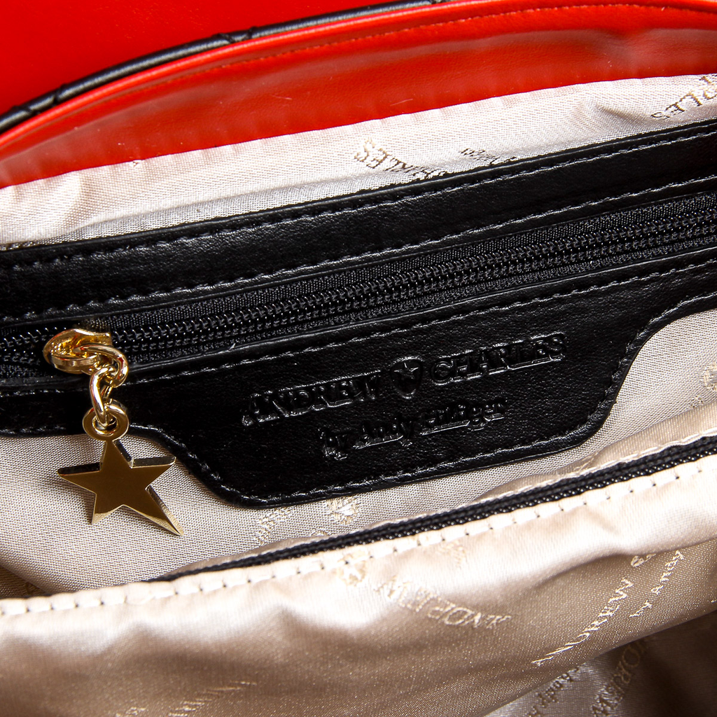 Borsa a mano da donna Andrew Charles nera DOMINIQUE