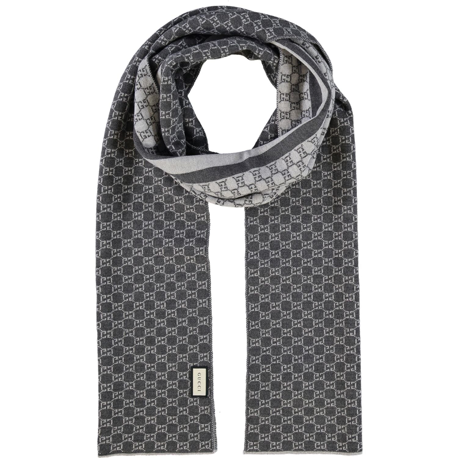 Gucci sciarpa uomo 30x200 grigio