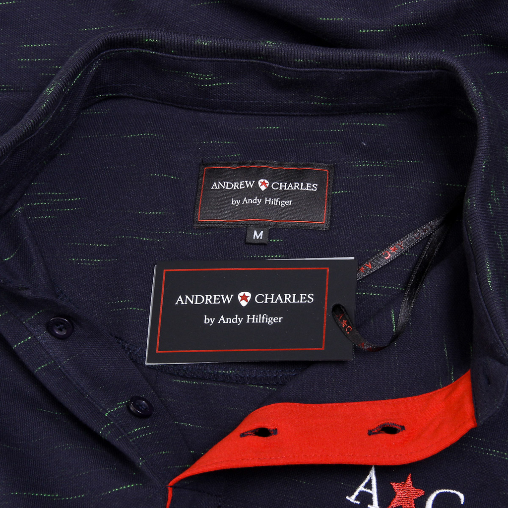 Andrew Charles Polo da uomo a maniche corte blu scuro RYAN