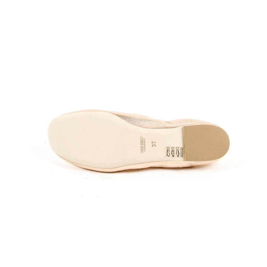 V 1969 Italia Ballerina da donna 302999 NAPPA METAL SALMONE