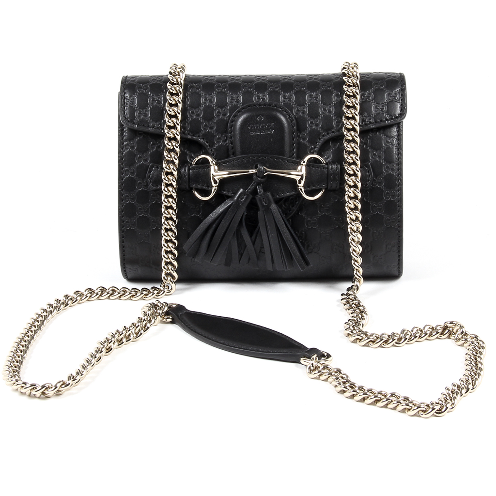 Borsa a mano da donna Gucci GG Guccissima nera 449636 1000