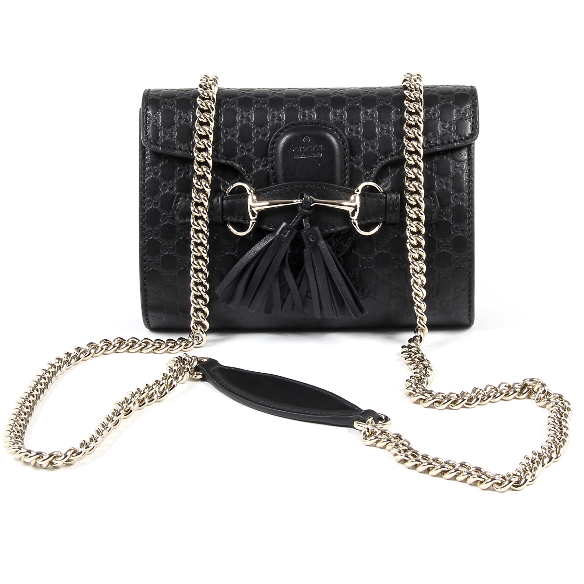 Borsa a mano da donna Gucci GG Guccissima nera 449636 1000