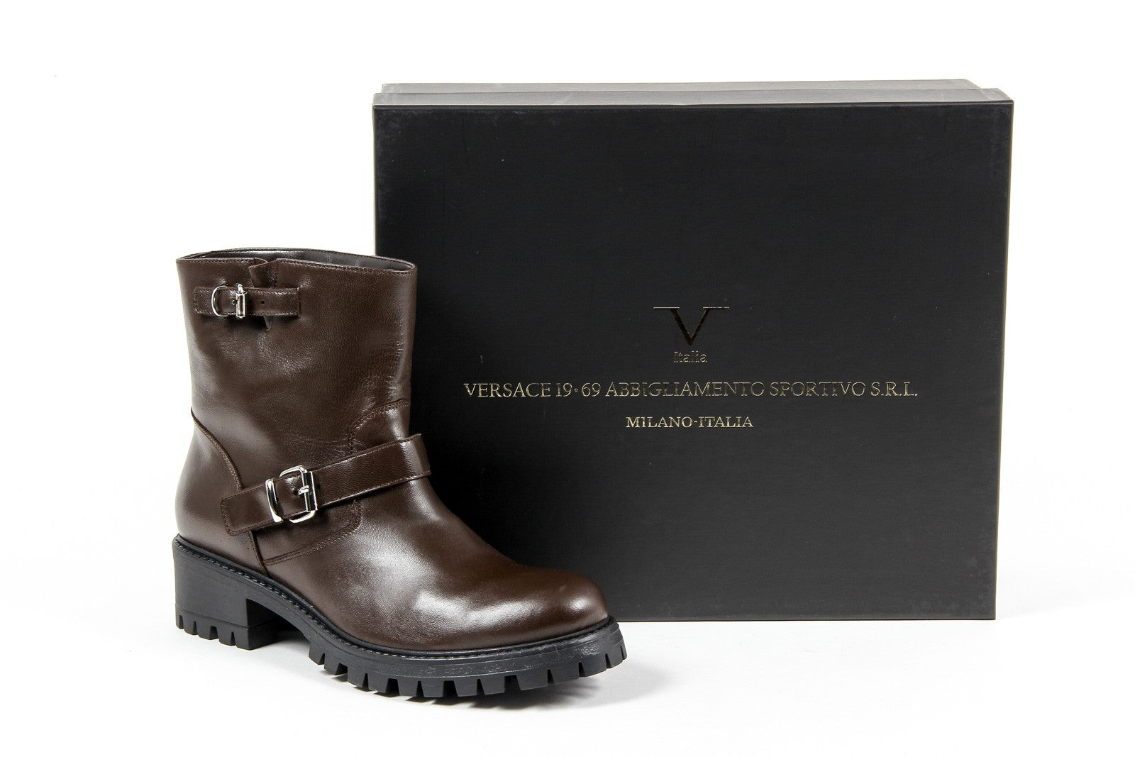 V 1969 Italia Womens Short Boot B1441 NAPPA T. MORO