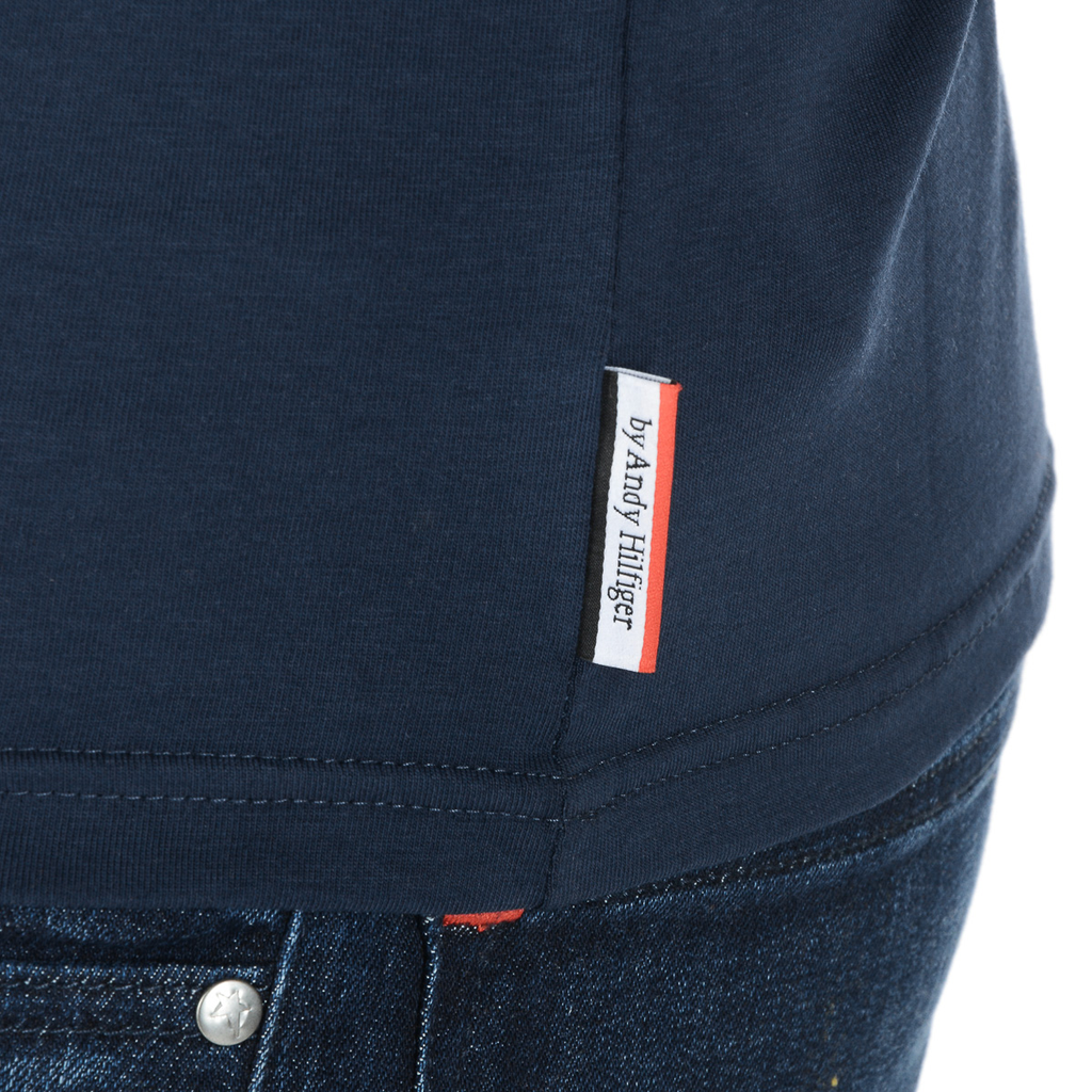 Andrew Charles Maglietta da uomo a maniche corte con scollo rotondo blu KEITA