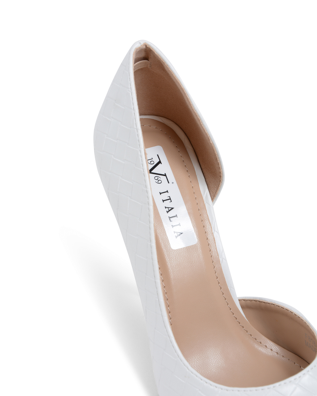 19V69 Italia Donna Open Side Pump Bianco V81858 BIANCO