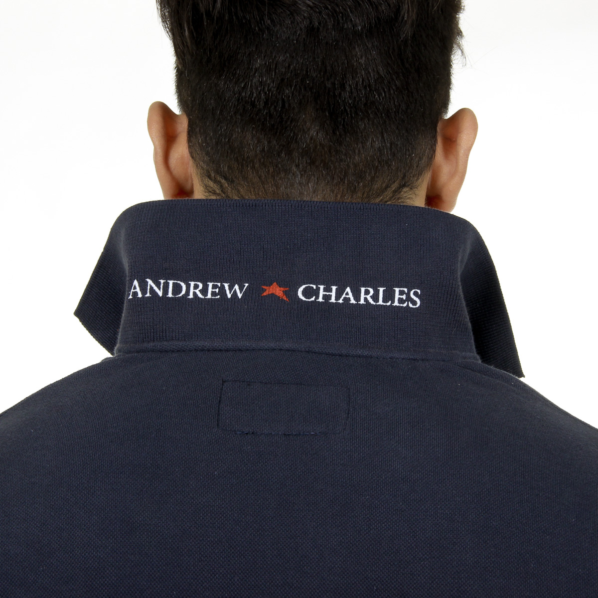 Andrew Charles Polo da uomo a maniche corte blu scuro SEMELO