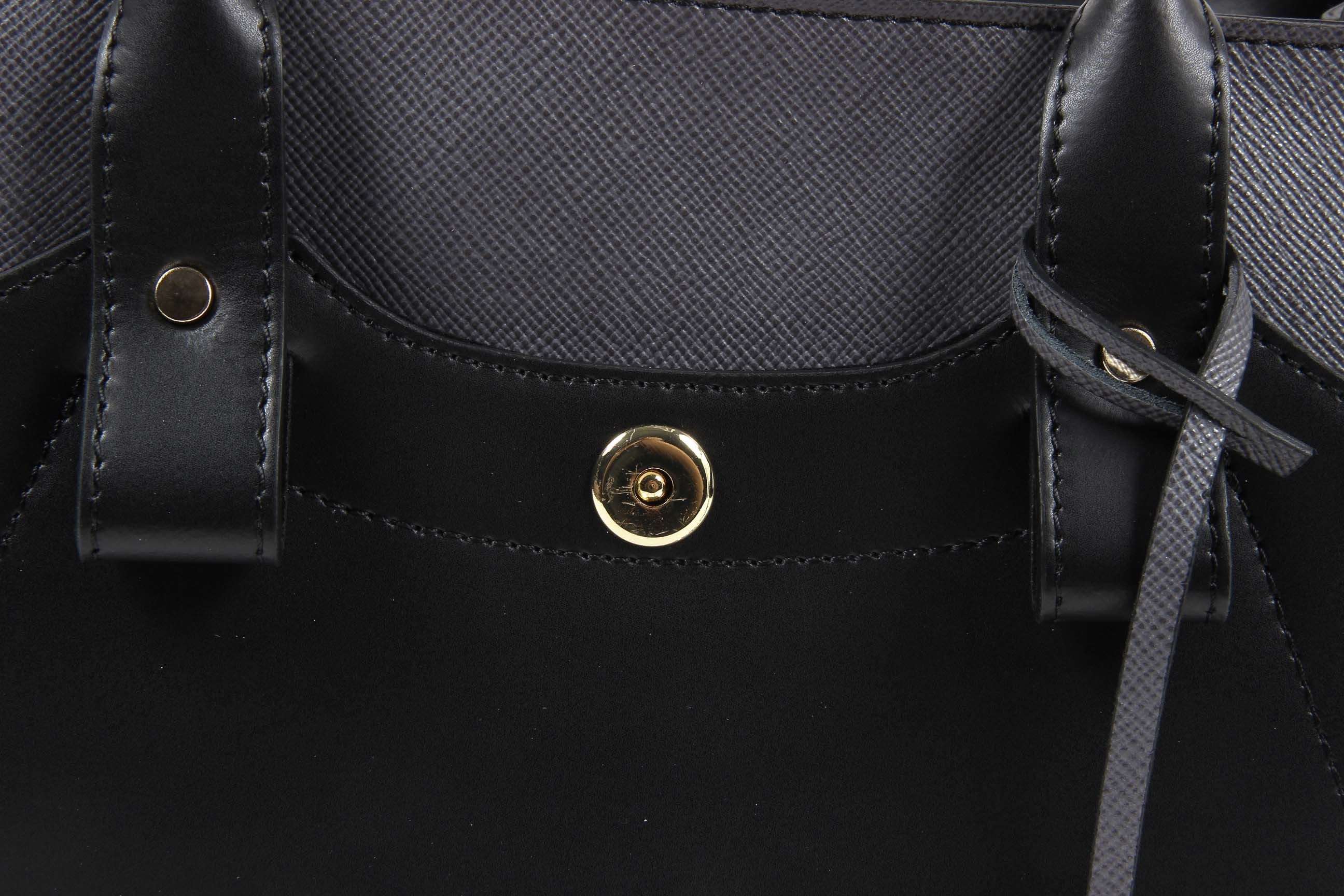 Borsa Donna V 1969 Italia H491-52 RUGA-ARUBA NERO-GRIGIO