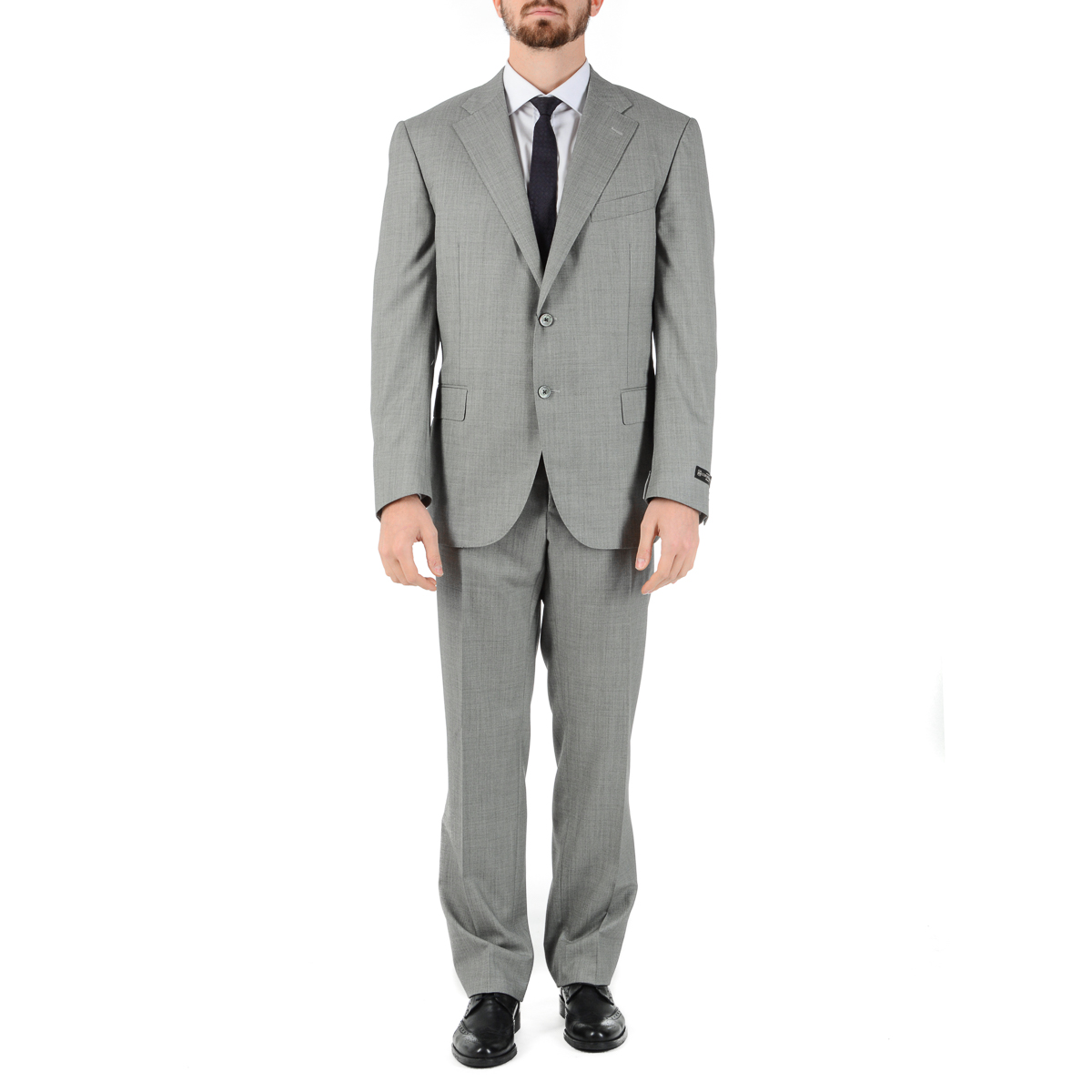 Abito uomo Corneliani maniche lunghe grigio Super 160's