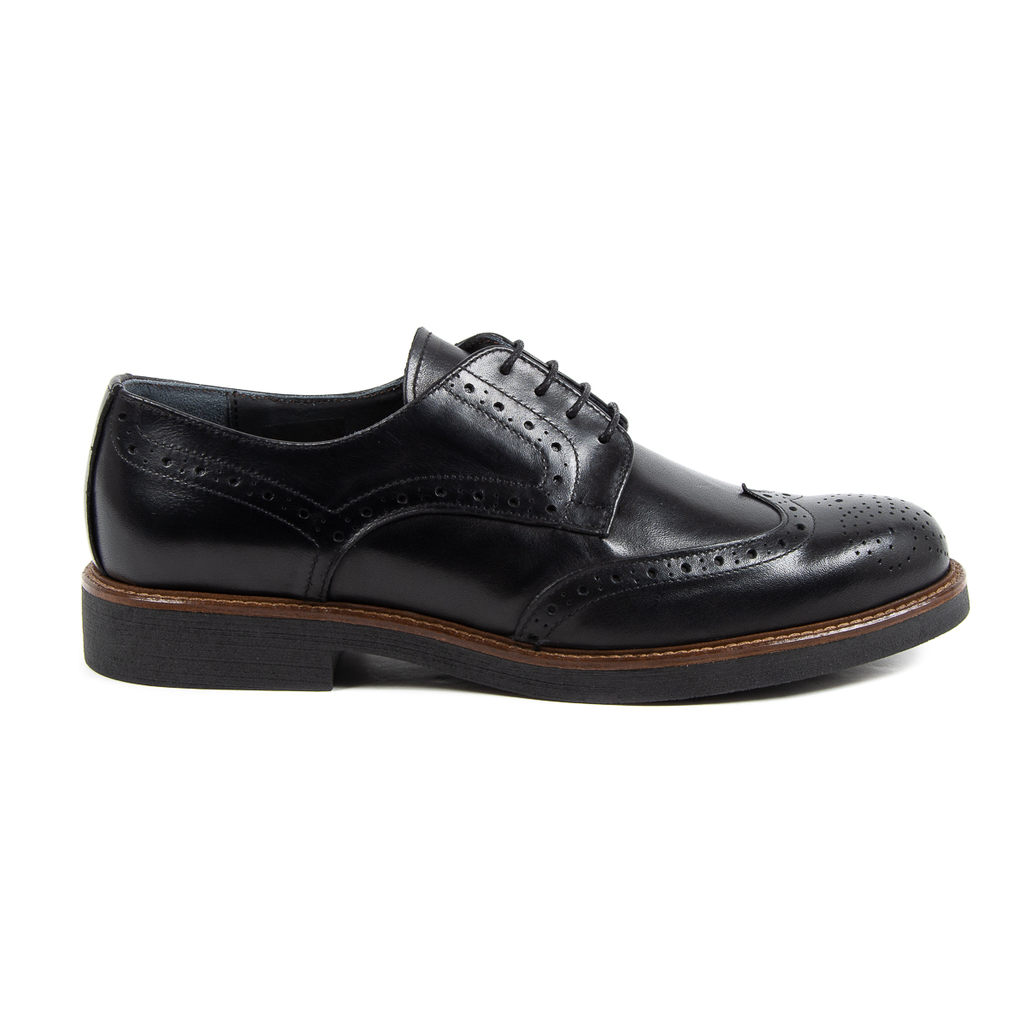 V 1969 Italia Scarpa Brogue da Uomo Nera VINCENT