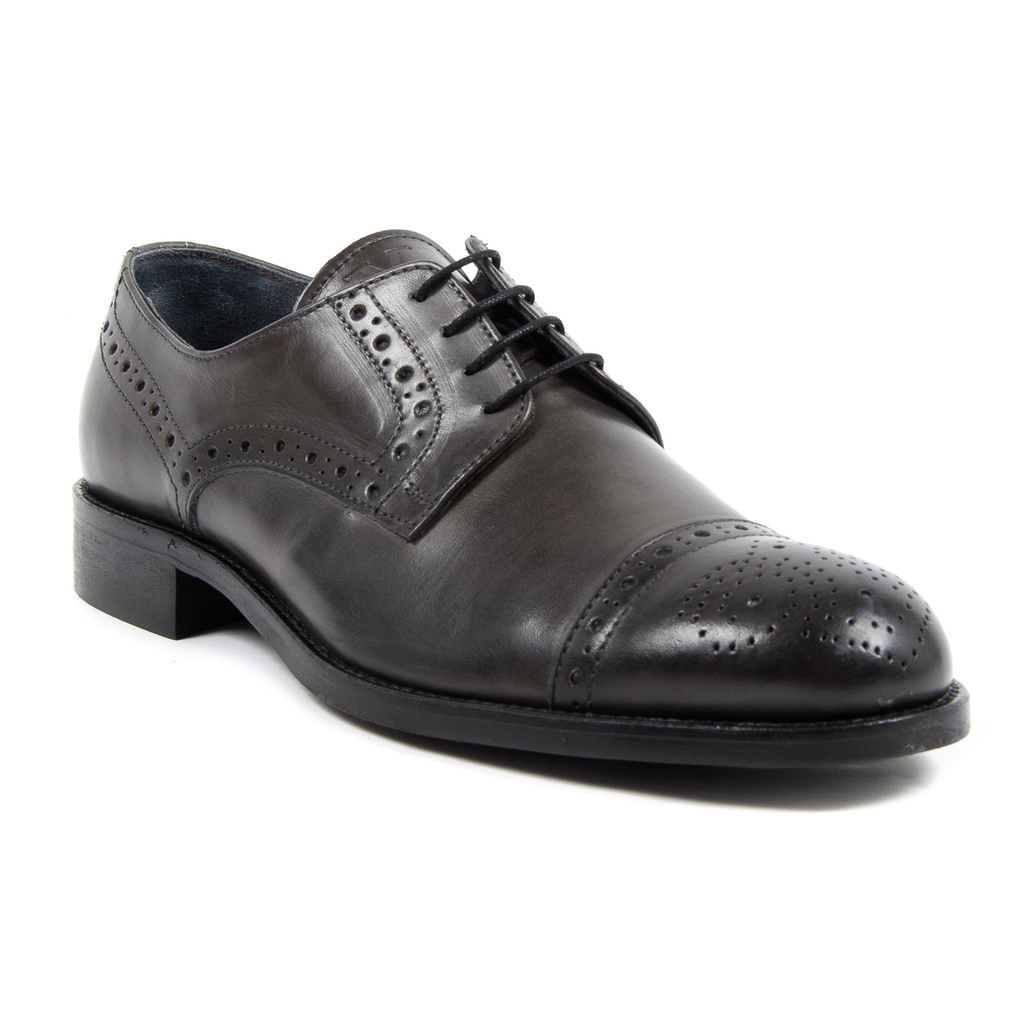 V 1969 Italia Scarpa Brogue da Uomo Grigio Scuro LUKE