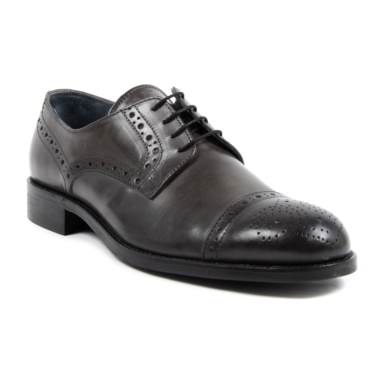 V 1969 Italia Scarpa Brogue da Uomo Grigio Scuro LUKE